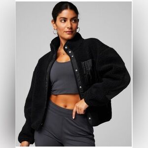 Fabletics Teddy Tahoe Jacket Black Size XL